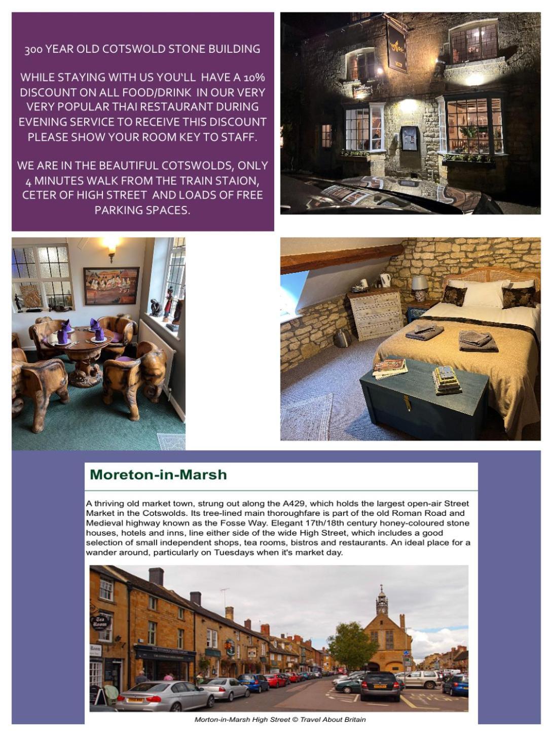 Siam Cottage Guesthouse Over 300 Years Old With Thai Restaurant Moreton-in-Marsh Luaran gambar